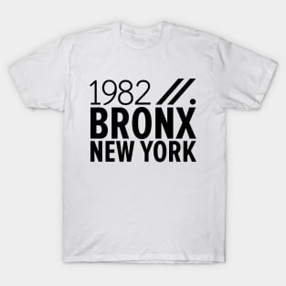 Bronx NY Birth Year Collection - Represent Your Roots 1982 in Style T-Shirt